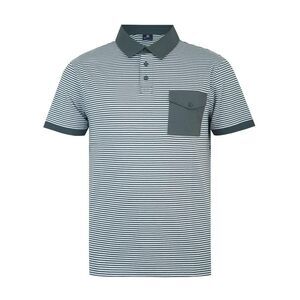 Giorgio Mens Striped Polo Shirt / Charcoal/White